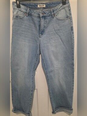 ROLLA'S Heidi Low Relaxed Straight Jeans - Light Blue